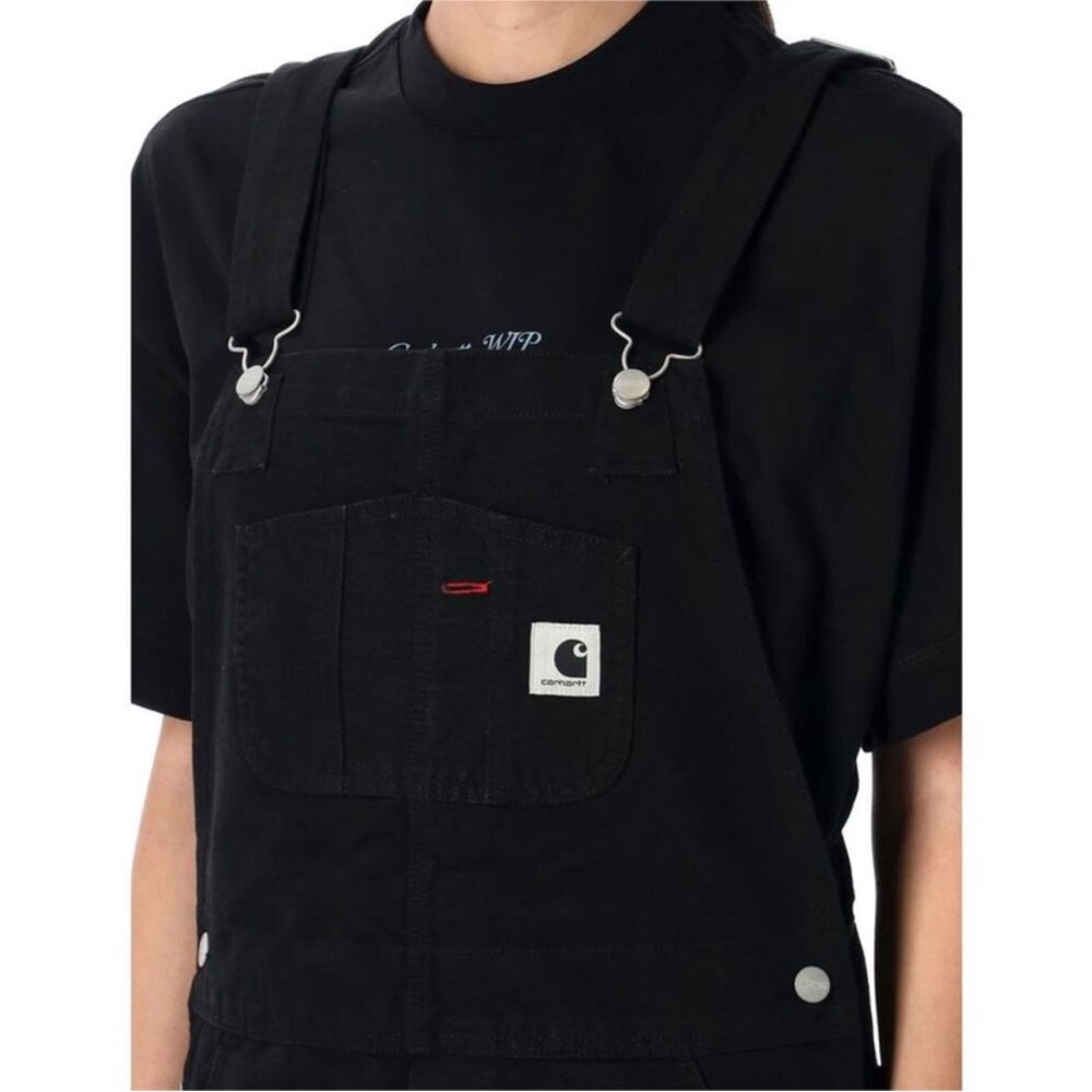 Carhartt WIP Bib Overalls Black Corduroy Size Medium - Picture 3 of 12